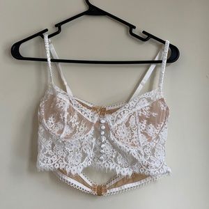 White lace bralette